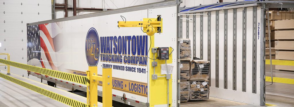 Open Top Trailer, Flatbed Trailer Open-top/flatbed trailer in a warehouse